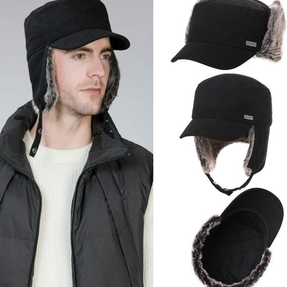 Unisex Winter Earflap Trapper Hunting Ski Hat Baseball Cap 54-62CM - Picture 3 of 7